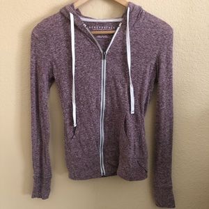 AEROPOSTALE | Stonewashed Burgundy Zip Up - NWOT